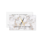Marble Black Gold Scissors Hairstylist Appointment