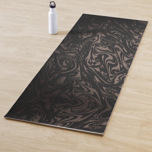 Marble Black Swirl Yoga Mat (In Situ)