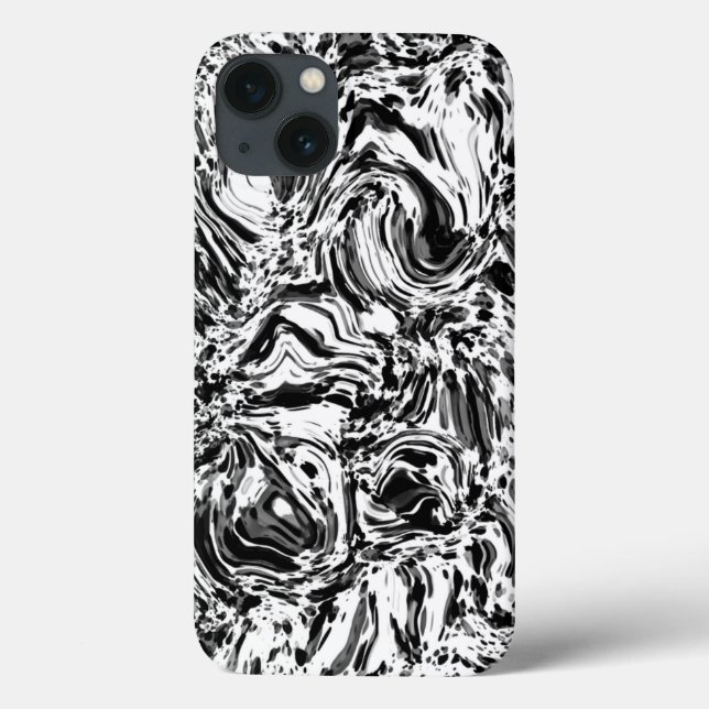 Marble-black-wallpaper-pattern Case-Mate iPhone Case (Back)