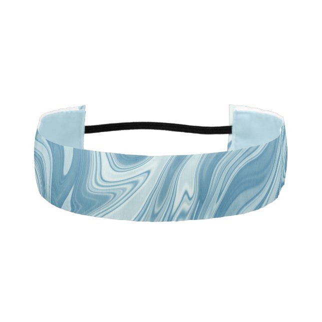 Marble blue athletic headband (Front)
