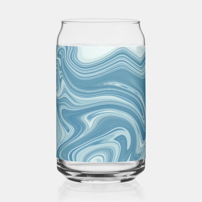 Marble blue can glass