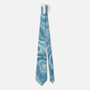 Marble blue neck tie