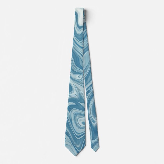 Marble blue neck tie (Front)