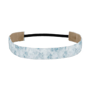 Marble Blue Texture Background Athletic Headband
