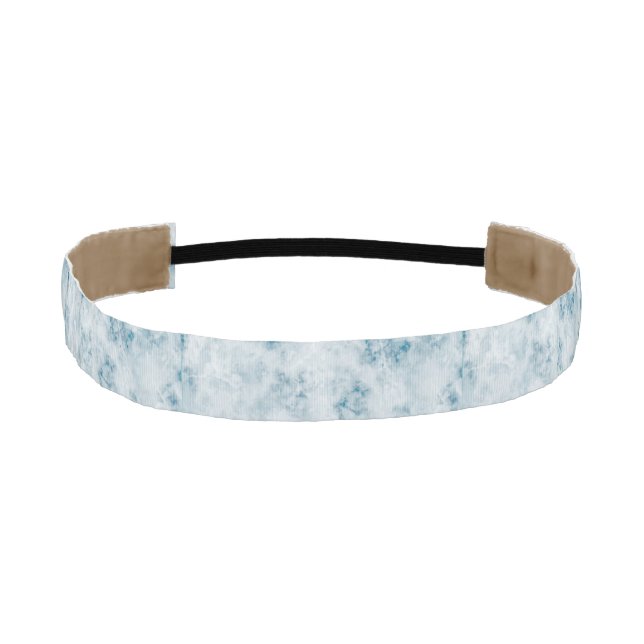 Marble Blue Texture Background Athletic Headband (Front)