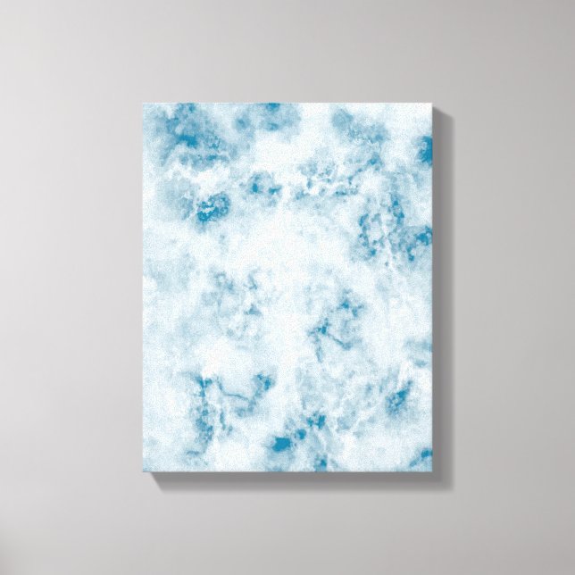 Marble Blue Texture Background Canvas Print (Front)