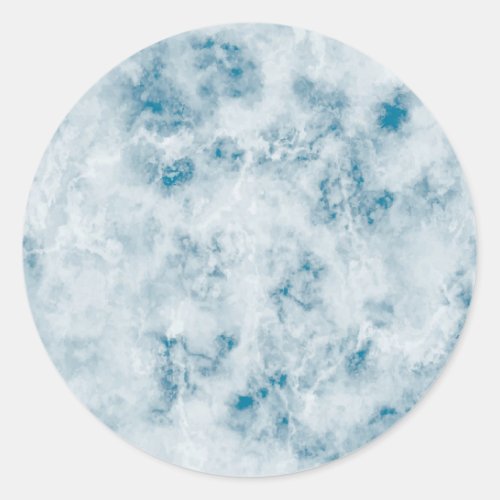 Marble Blue Texture Background Classic Round Sticker