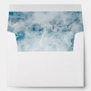 Marble Blue Texture Background Envelope