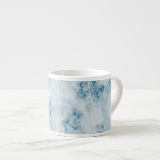 Marble Blue Texture Background Espresso Cup (Front Right)