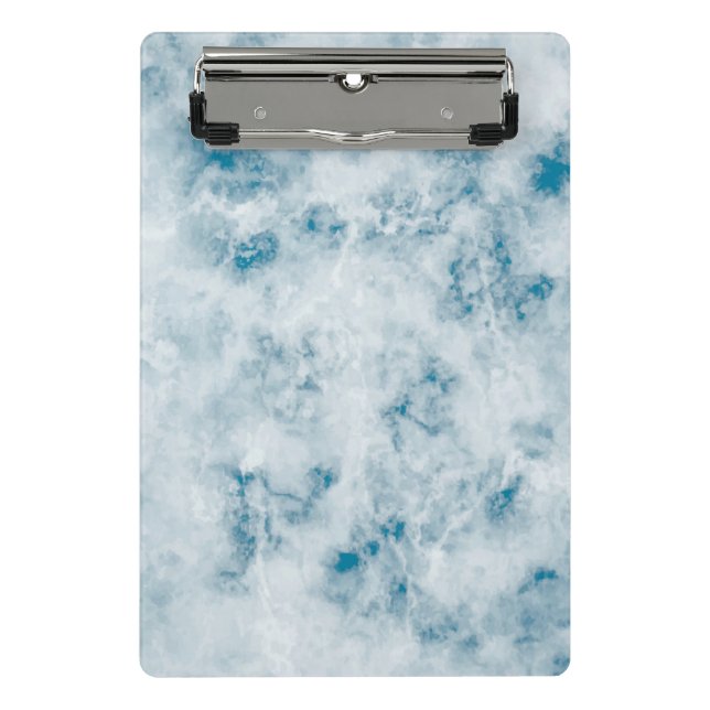 Marble Blue Texture Background Mini Clipboard (Front)