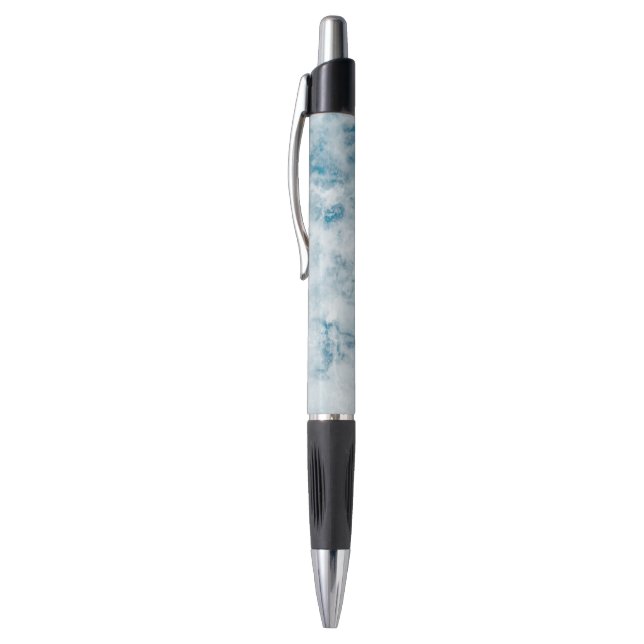 Marble Blue Texture Background Pen (Top (Vertical))