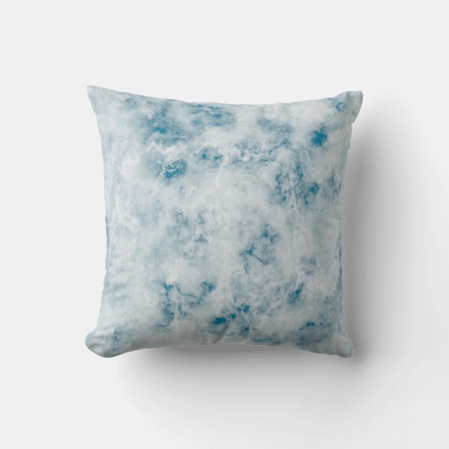 Marble Blue Texture Background Throw Pillow (Front)