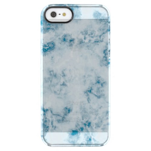 Marble Blue Texture Background Clear iPhone SE55s Case