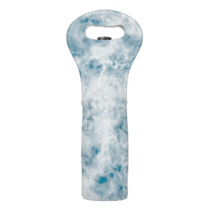 Marble Blue Texture Background Wine Bag