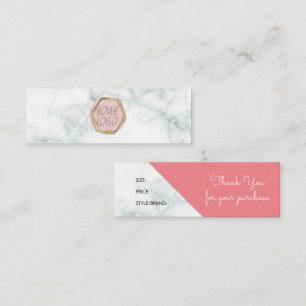 Marble Boutique Clothing Branding Size Hang Tag