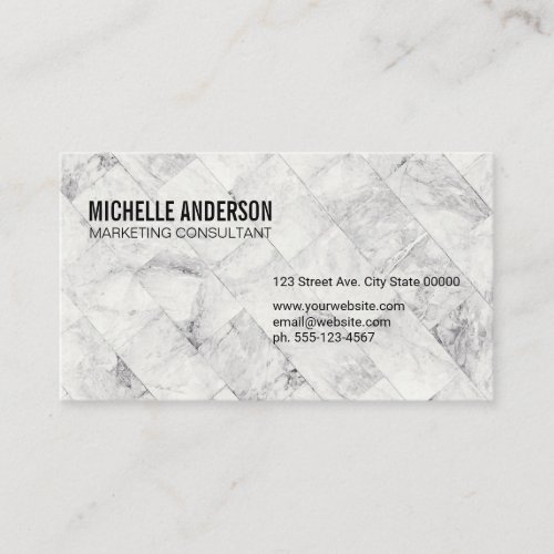 Marble Brick Background Business Card