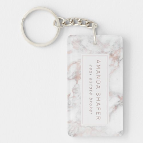 Marble Business with logo Keychain