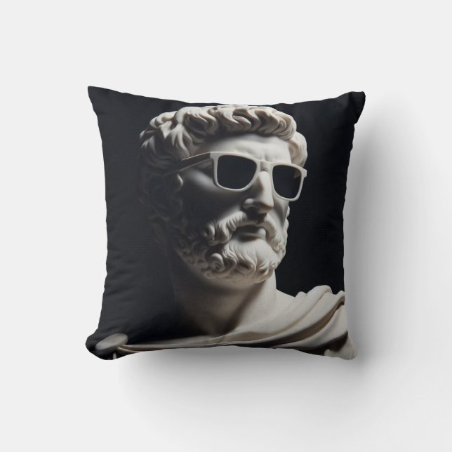 Marble bust throw pillow (Front)