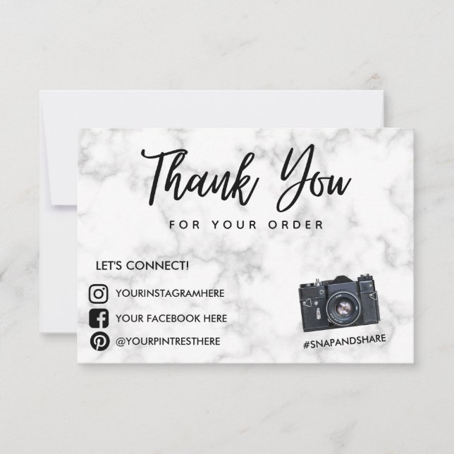 Marble Camera Thank you Social Media Insert (Front)