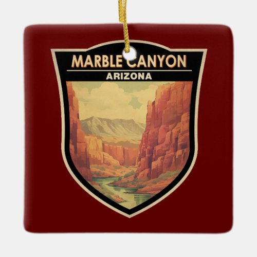 Marble Canyon Arizona Travel Art Vintage Ceramic Ornament