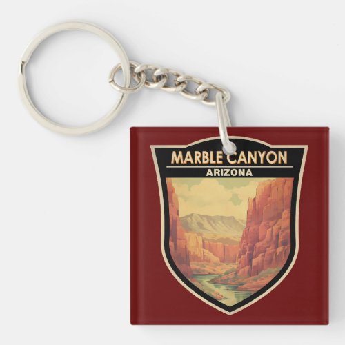 Marble Canyon Arizona Travel Art Vintage Keychain