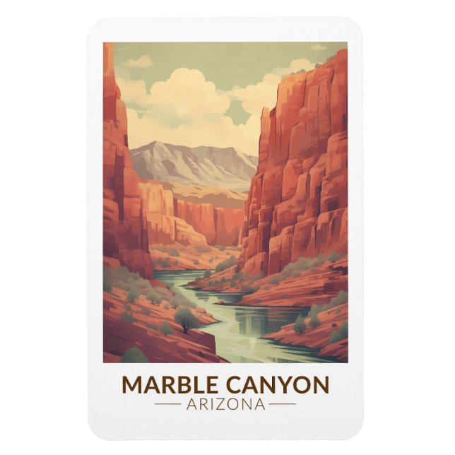 Marble Canyon Arizona Travel Art Vintage Magnet (Vertical)