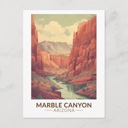 Marble Canyon Arizona Travel Art Vintage Postcard