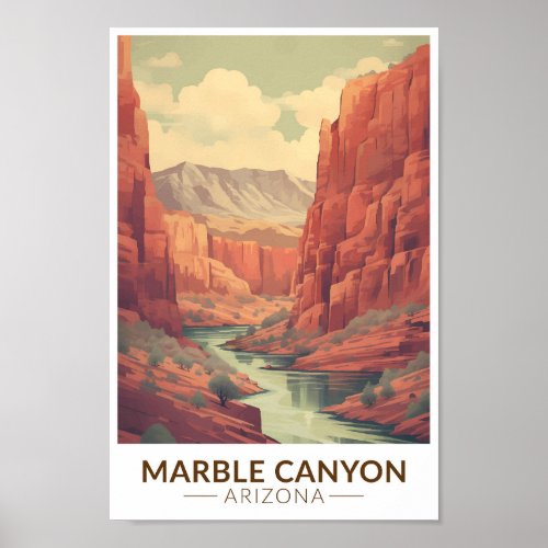 Marble Canyon Arizona Travel Art Vintage Poster