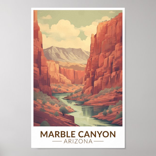 Marble Canyon Arizona Travel Art Vintage Poster (Front)