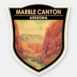Marble Canyon Arizona Travel Art Vintage Sticker