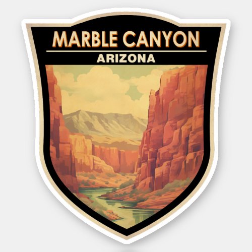 Marble Canyon Arizona Travel Art Vintage Sticker