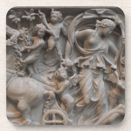 Marble Carving Of Selene, The Moon Goddess Coaster
