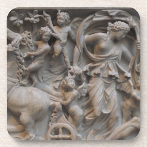 Marble Carving of Selene the Moon Goddess Coaster