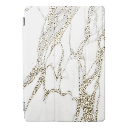 Marble Champagne Gold Stone White Abstract iPad Pro Cover