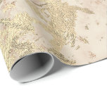 Marble Champaigne Gold Peach Blush Metal Strokes Wrapping Paper<br><div class="desc">Minimalism and elegance according to actual interior decor trends.  For Many Luxury Glam Occasions</div>