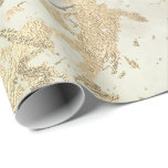 Marble Champaigne Gold  Sepia Cream Metal Strokes Wrapping Paper<br><div class="desc">Minimalism and elegance according to actual interior decor trends.  For Many Luxury Glam Occasions</div>