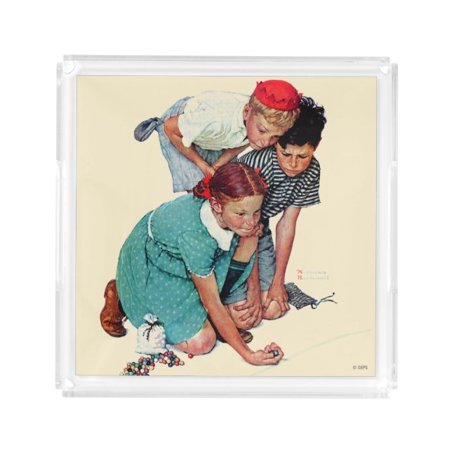 Marble Champion Acrylic Tray (Front)