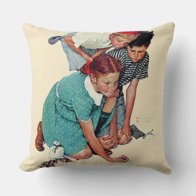 Marble Champion Throw Pillow (Front)