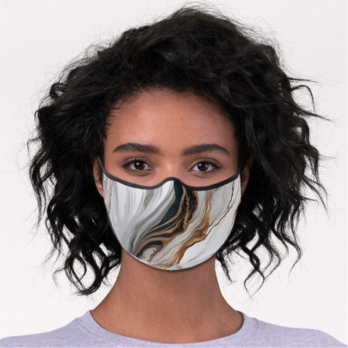 Marble Chic Cute Modern Design Print Aesthetic  Premium Face Mask