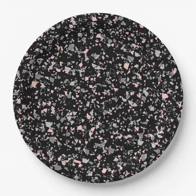 Marble chips, marble, modern paper plates (Front)
