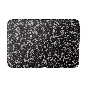Marble chips stone shapes pieces abstract textured bath mat