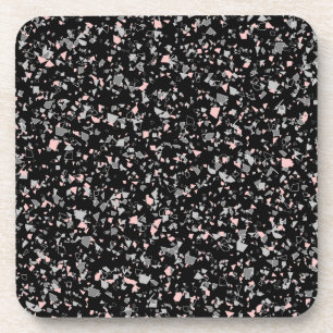 Marble chips stone shapes pieces abstract textured beverage coaster
