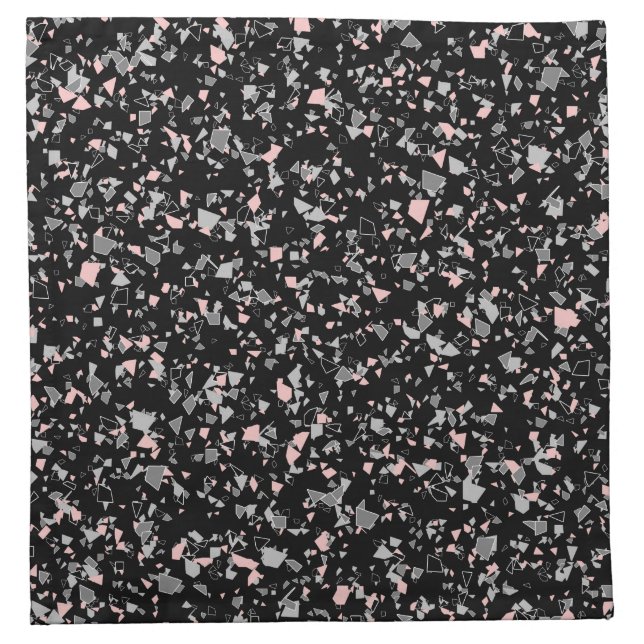 Marble chips stone shapes pieces abstract textured cloth napkin (Front)