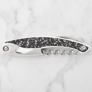 Marble chips stone shapes pieces abstract textured waiter's corkscrew