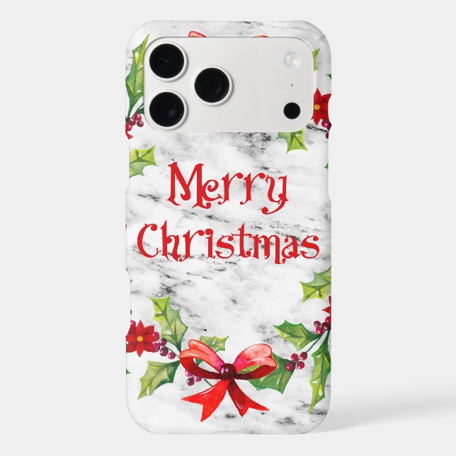 Marble Christmas Flowers 5 Pattern Case-Mate iPhone Case (Back)
