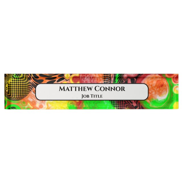 Marble Classy Modern Personalized     Desk Name Plate (Front)