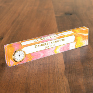 Marble Classy Modern Personalized Desk Name Plate