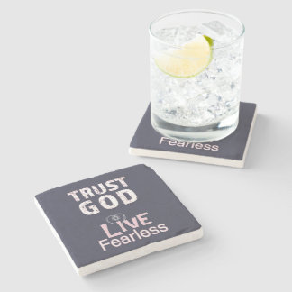 Marble Coaster gifts Trust God Live Fearless