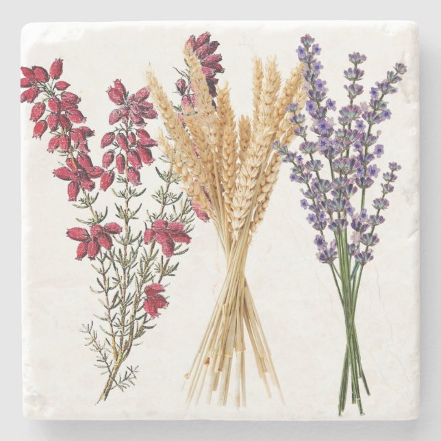 Marble Coaster - Heather, Wheat & Lavender (Front)