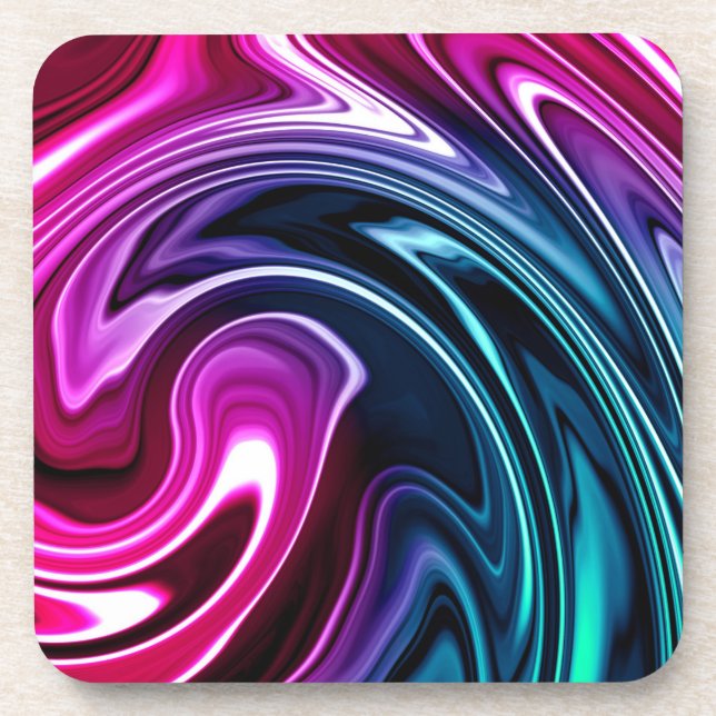 Marble Color Waves Coaster (Front)